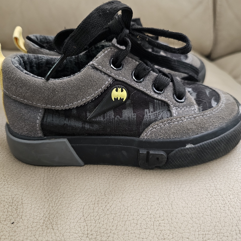 Gray Batman Kids Shoes